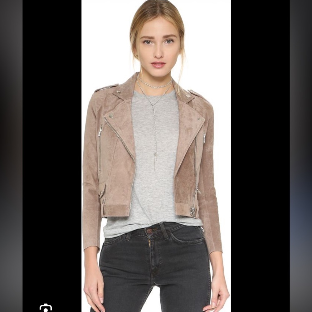 Capulet Light Brown Suede Moto Jacket